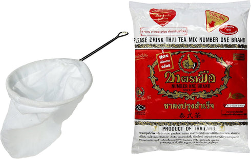 Original Thai Iced Tea Mix, 400g, Stainless Steel Filter, Traditional Thai Style