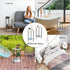 Set 2, SEHERTIWY Round Side Table for Living Room, White End Tables Living Room of Accent Table for Small Spaces, Round