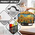 Oil Painting Sunflower Slow Cooker Dust Cover, Yellow Air Fryer Cover with Top Handle and Storage Pockets