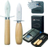 Oyster Shucking Knife and Glove Set - 2pcs Oyster Knife with Level5 Protection Gloves and Kitchen Cloth in Storage Bag