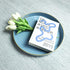 13" Spsyrine Round Blue Decorative Tray, Plastic Serving Table Tray with Handles for Breakfast, Ottoman, Coffee Table