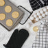 DII Basic Terry Collection Windowpane Dishcloth Set, Black, 12x12, 6 Piece