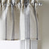 CHF McKenzie Striped Window Kitchen Curtain Valance, Rod Pocket, 58W x 14L inch, Grey