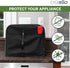 Crutello Large Toaster Oven Cover with Storage Pockets - Fits Machines Up to 17 x 15 x 14 Inches, Black Toaster Ovens