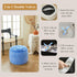 XeGe Fluffy Faux Fur Inflatable Pouf Ottoman, Soft Shaggy Fuzzy Foot Stool, Plush Furry Foot Rest Floor Pouf Anti-Slip