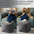 17x17in Louis Donn Geometric Unstuffed Pouf Cover Cotton Poufs with White Piping Contact Stiching Footstool Rest Soft