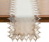 Natural Linen Table Runner 90 inches Neutral Earth Tones Beige Lace Coffee