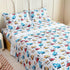 Queen Sheet Set Kids - Cars 4 Pieces Soft Microfiber Cartoon Style