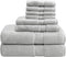 Madison Park 800GSM Bathroom Towel Set of 8 100% Cotton Bath Towel