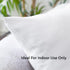 Encasa XO Throw Pillow Covers 22x22 in Set of 2 White, Cotton Decorative Cushion Covers for Living Room, Sofa