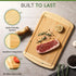 Large Wooden Cutting Board for Kitchen Meal Prep & Serving - Bamboo Cutting Boards with Juice Groove Side Handles, Charcuterie & Chopping Butcher Block - 100% Organic Bamboo, Pre Oiled, 16" x 10" by HIWARE