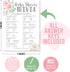 Hadley Designs Baby Shower Games for Girls, 25 Double-Sided Cards for 25 Guests, Baby Trivia and Find The Guest