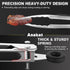 Anaeat Stainless Steel Locking Tong Set of 3 - Premium 7, 9 and 12 inch Kitchen Food Tongs with Non-Slip Silicone Tips and Grip for Serving, Cooking, Baking and BBQ - Heavy Duty & Heat Resistant by Anaeat