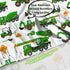 Set 4PC Set 1 1 2 Sheet Green Tractor: Queen Size Cartoon Excavator Truck Bed Sheets for Boys Kids Toddler Deep Pocket