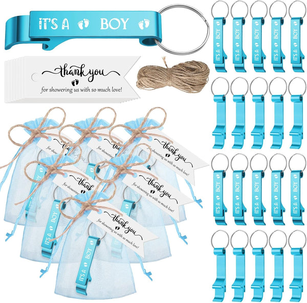 Maxcheck 50 Sets Baby Shower Bottle Opener Favors Includes It's a Boy