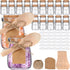 FoldTier 30 Pcs Small Glass Jars with Cork Lids Spoons 3.4 oz