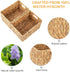ELONG HOME 2 Pack Water Hyacinth Wicker Baskets, Rectangular 12" Woven Storage Baskets with Handles for Shelves