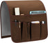 Sofa Armrest Organizer, Remote Control Holder with 5 Pockets for Magazine, Tablet, Phone