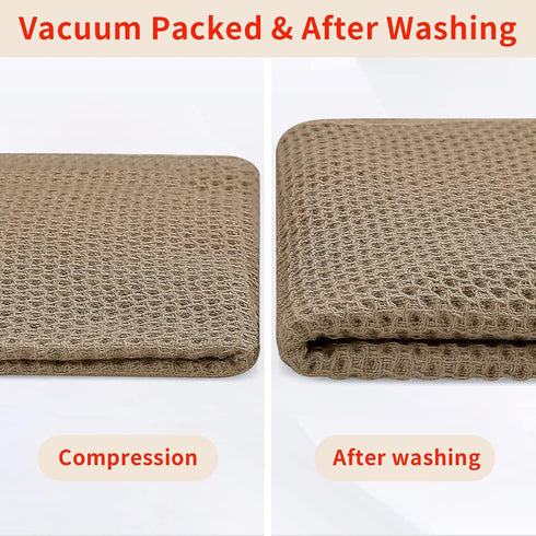 Homaxy 100% Cotton Waffle Weave Kitchen Dish Towels, Ultra Soft, Absorbent, Quick Drying Cleaning Towel, 13x28 Inches,