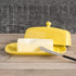 4.5 8 Now Designs Stoneware Rectangle Butter Dish with Lid, Lemon Yellow x