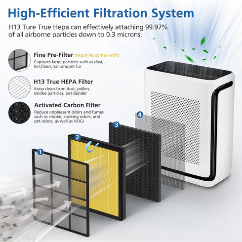 Vital 200S Pet Care Replacement Filter for LEVOIT Vital 200S Air Purifier, 3-in-1 H13 Grade True HEPA Activated Carbon,