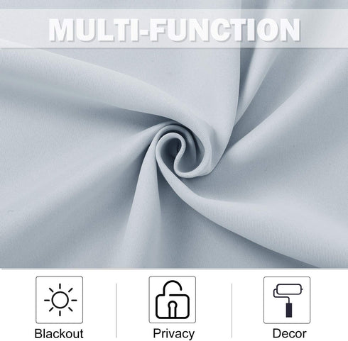 NICETOWN Greyish White Tiers Kitchen Curtains, Room Darkening Energy Efficient Grommet-Top Panels for Short Windows