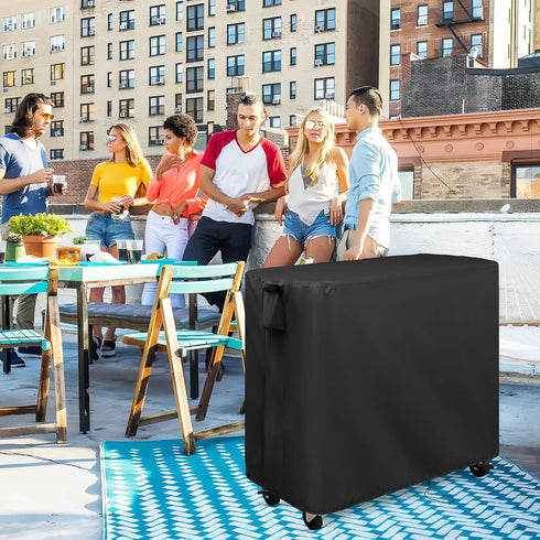 65-80 Black-32''L x18''W x32''H Kingling Cooler Cart Cover Fits Quqrt Patio Cooler Cart, Waterproof Outdoor Cooler Cart