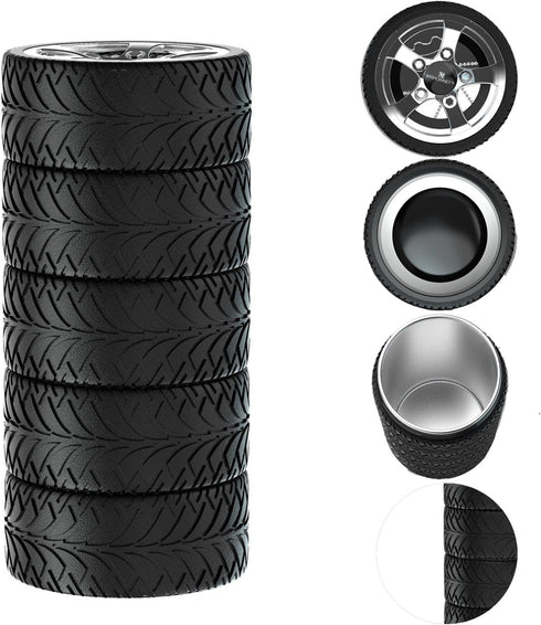 Tyre Tire Coffee Tea Mug, Stainless Steel Interior, Durable Personalized Attractive Mug Gift for Car Lover, 320ml 11oz,