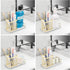 HarJue Toothbrush Holder, Luxurious Metal Toothbrush Toothpaste Holder with Marble Base for Bathroom, Multi-Slots