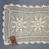 KEPSWET Sunflower Cotton Handmade Crochet Lace Rectangle Table Runner, Beige (14x60 inch)