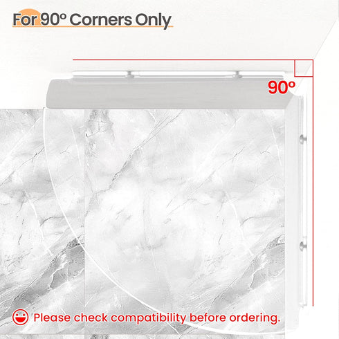 4 Pack 10 upsimples Acrylic Corner Floating Shelves, in Clear Hanging Shelves with Cable Management Design, Wall