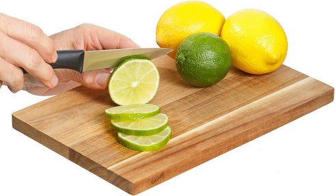 Glad Acacia Wood Cutting Board for Kitchen, Small Reversible Solid Butcher Block, 11 x 7 Inches