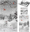 Preboun 3 Pack Christmas Snowman Bathroom Towels Set Grey Winter Forest Hand