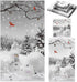 Preboun 3 Pack Christmas Snowman Bathroom Towels Set Grey Winter Forest Hand