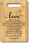 Christian Gifts For Women - 1 Corinthians 13 Love Is Patient Love Is Kind Bamboo Cutting Board Decor
