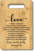 Christian Gifts For Women - 1 Corinthians 13 Love Is Patient Love Is Kind Bamboo Cutting Board Decor