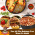 HIWARE 8 Inch Non-stick Springform Pan, Leakproof Cheesecake Pan with Removable Bottom and 50 Pcs Parchment Paper