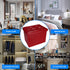 17x13x13in,Red Bsketa Storage Ottoman, Folding Foot Stool with Thicker Foam Padded Seat Small Leather Storage Ottoman