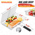 WHALERISE 6pcs,Basting Grill Basket for Outdoor Grill, Stainless Steel Grilling Basket with Foldable Handle, Portable