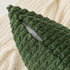 Kevin Textile Throw Pillow Covers, Set of 2 Soft Corduroy Decorative Boho Striped Pillowcases, 24x24 Inch Moss Green