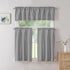 Uptown Silver Grey Valance for Window, Faux Silk Room Darkening Slub Fabric Small Kitchen Window Valance for Farmhouse Bedroom Basement Bathroom Toppers Windows, 60Wx14L Inch,