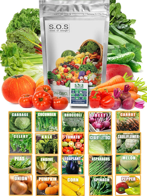 13,500+ Vegetable Fruit Seeds - Grow Your Own Garden Feast - 25