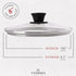 Cuisinel Cast Iron Skillet with Lid - 8" Frying Pan + Glass Cover + Silicone Grip Handle for Indoor/Outdoor Use