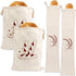 Augshy 4 Packs Linen Bread Bags for Homemade Bread, Unbleached, Reusable Bread