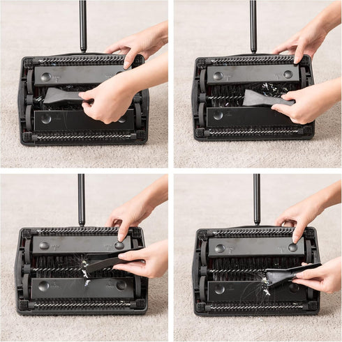 Yocada Carpet Sweeper Cleaner for Home Office Low Carpets Rugs Undercoat Carpets Pet Hair Dust Scraps Paper Small