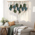 39" 29.5" KHOYIME Macrame Wall Hanging Large Boho Home Decor, Bohemian Leaves Tapestry Modern Handmade Yarn Woven