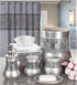 Creative Scents Crackled Glass Toilet Brush with Holder - Silver Toilet Bowl Cleaner Brush and Holder - Good Grip, Deep
