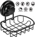 Suction Soap Dish with Hooks - Rustproof Stainless Steel SS304 Shower Soap Holder - Powerful Vacuum Suction Cup Sponge