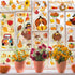 Thanksgiving Fall Window Clings Decorations, 10 Sheets Double Sided Stickers for Kids Home Office Classroom