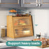 Counter, viewcare Bread Box for Kitchen Double Layer Large Bamboo Wood Bread Box, Bamboo Bread Storage Container